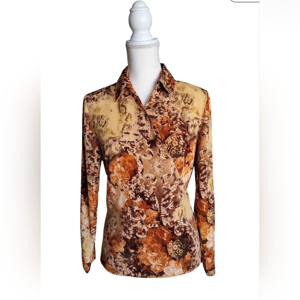Elegant Women's Floral Long Sleeve Top